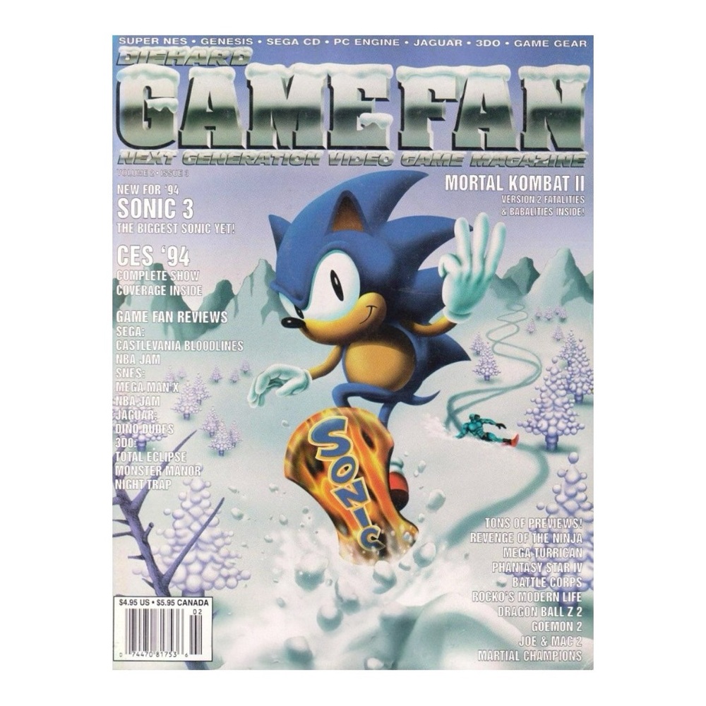 VINTAGE DIEHARD GAMEFAN MAGAZINE VOLUME 2 ISSUE 3 FEBRUARY 1994
